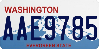 WA license plate AAE9785
