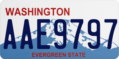 WA license plate AAE9797