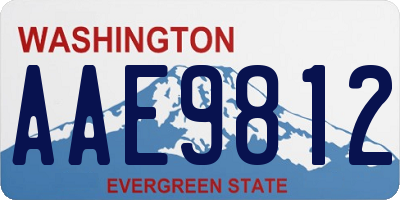 WA license plate AAE9812
