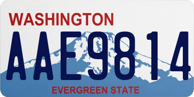 WA license plate AAE9814