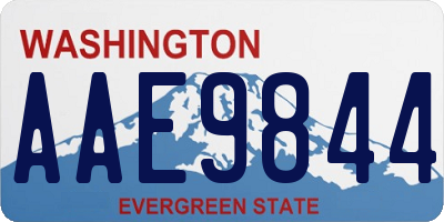 WA license plate AAE9844
