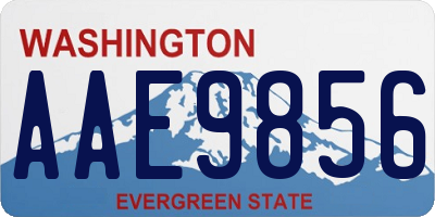 WA license plate AAE9856