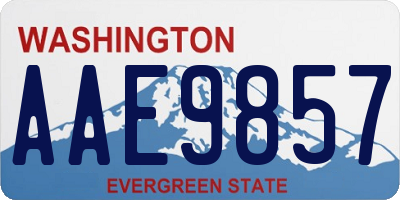 WA license plate AAE9857
