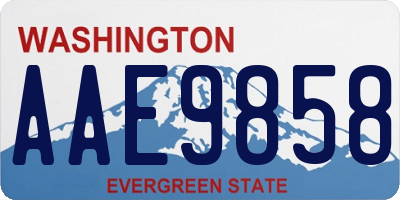 WA license plate AAE9858