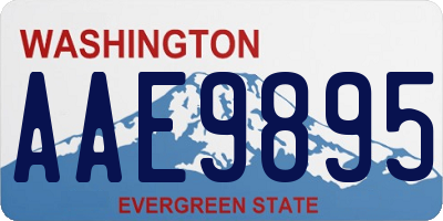WA license plate AAE9895