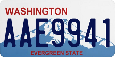 WA license plate AAE9941
