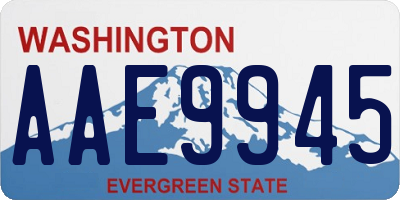 WA license plate AAE9945