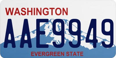 WA license plate AAE9949