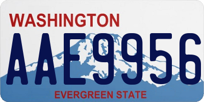 WA license plate AAE9956