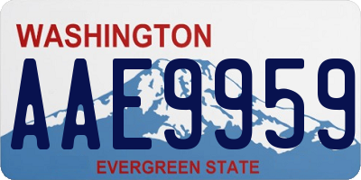 WA license plate AAE9959
