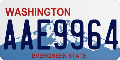 WA license plate AAE9964