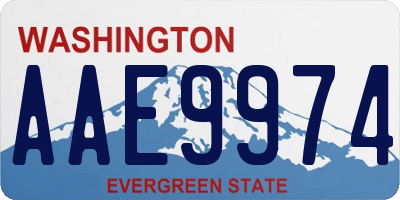 WA license plate AAE9974
