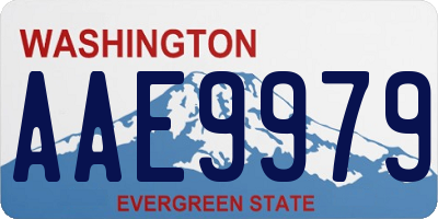 WA license plate AAE9979