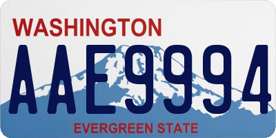 WA license plate AAE9994