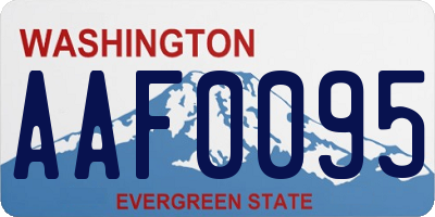 WA license plate AAF0095