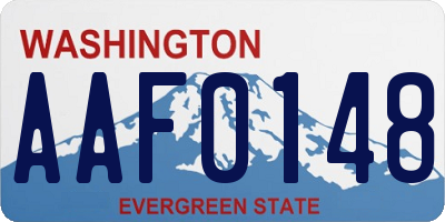 WA license plate AAF0148