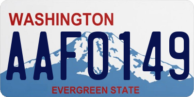 WA license plate AAF0149