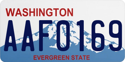 WA license plate AAF0169