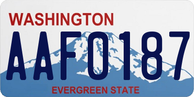 WA license plate AAF0187