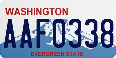 WA license plate AAF0338