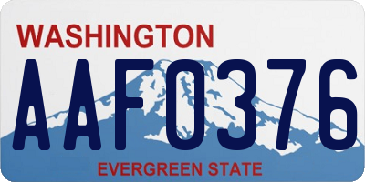 WA license plate AAF0376