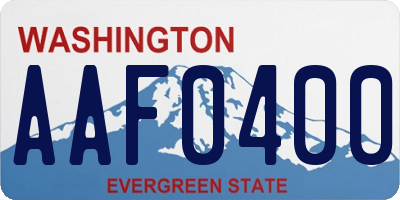 WA license plate AAF0400