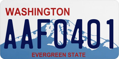 WA license plate AAF0401