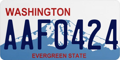 WA license plate AAF0424
