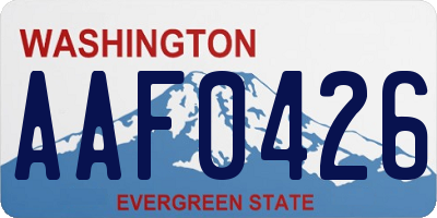 WA license plate AAF0426