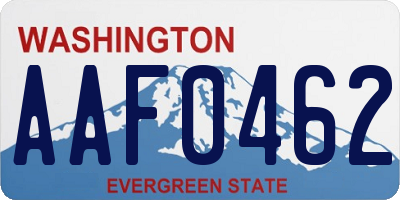 WA license plate AAF0462