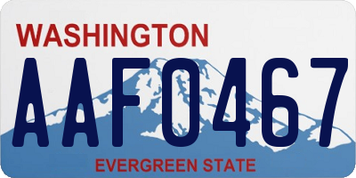 WA license plate AAF0467