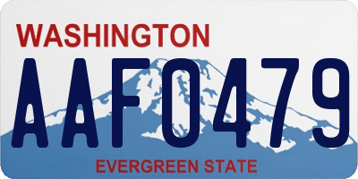 WA license plate AAF0479