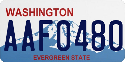 WA license plate AAF0480