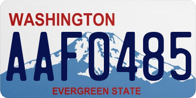 WA license plate AAF0485