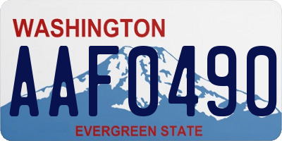 WA license plate AAF0490