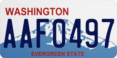 WA license plate AAF0497