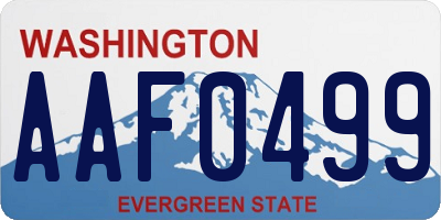 WA license plate AAF0499