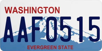 WA license plate AAF0515