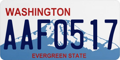 WA license plate AAF0517