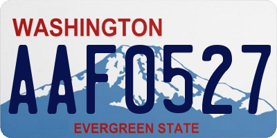 WA license plate AAF0527