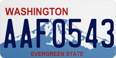 WA license plate AAF0543
