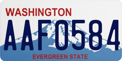 WA license plate AAF0584