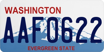 WA license plate AAF0622
