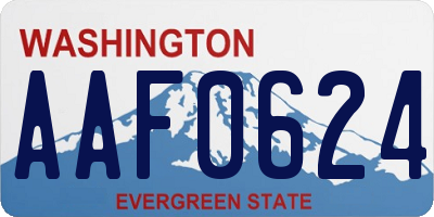 WA license plate AAF0624