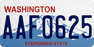 WA license plate AAF0625