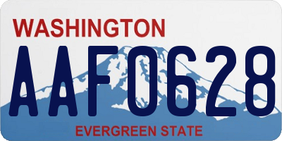 WA license plate AAF0628
