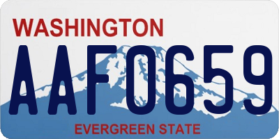 WA license plate AAF0659