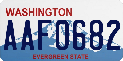 WA license plate AAF0682