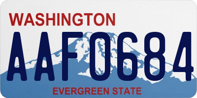 WA license plate AAF0684