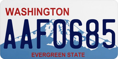 WA license plate AAF0685